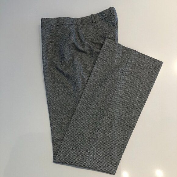 Hugo Boss Tulea3 Straight Leg Classic Check Trousers in Black & White Size 6 - Picture 1 of 11